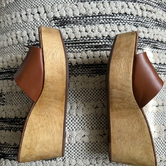 Tory Burch Open-Toe, Tan Wedges (Women's Size 8) - Picture 6 of 11